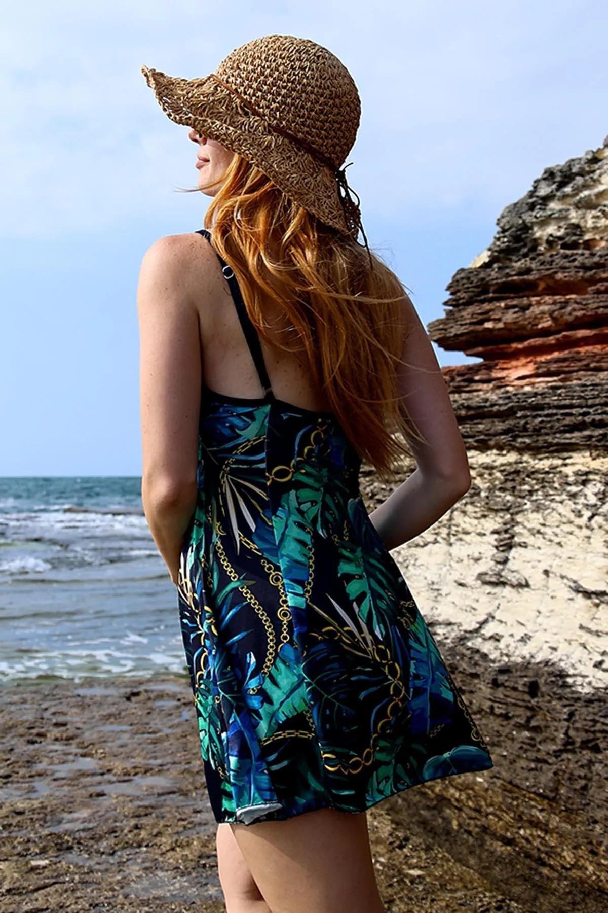 Şortlu Elbise Mayo Etekli Mayo Yüzücü Mayo 1124-135