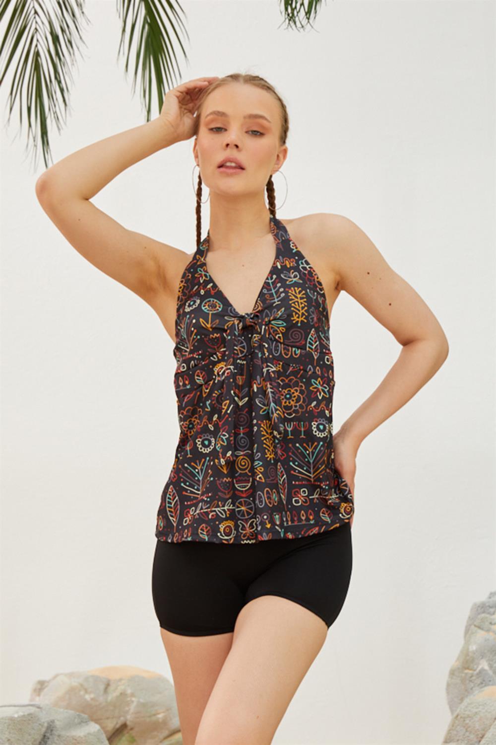 Şortlu Elbise Mayo Etekli Mayo Yüzücü Mayo TM23-711