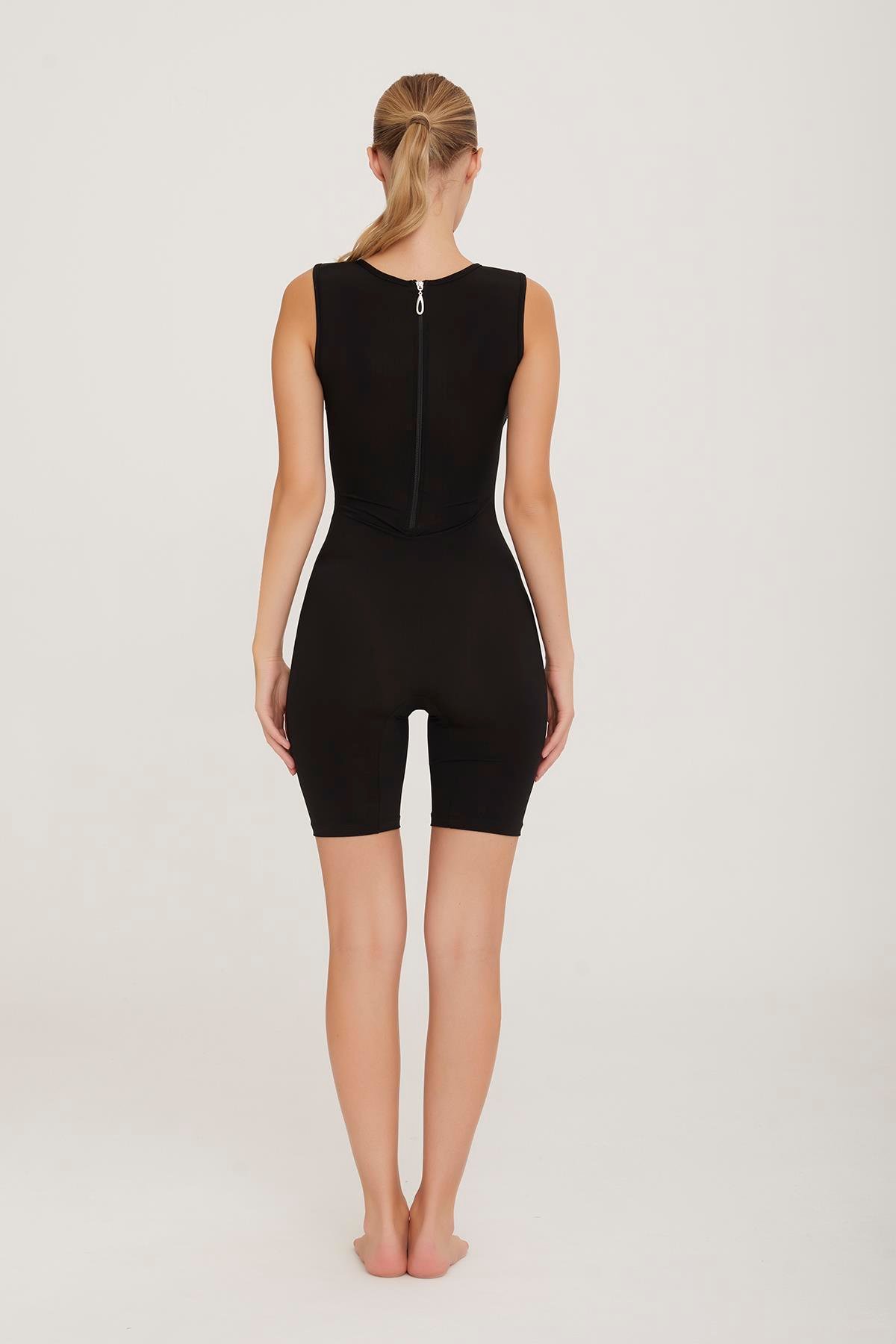 Şortlu Yüzücü Mayo Lona 3606 Siyah Remsa Mayo