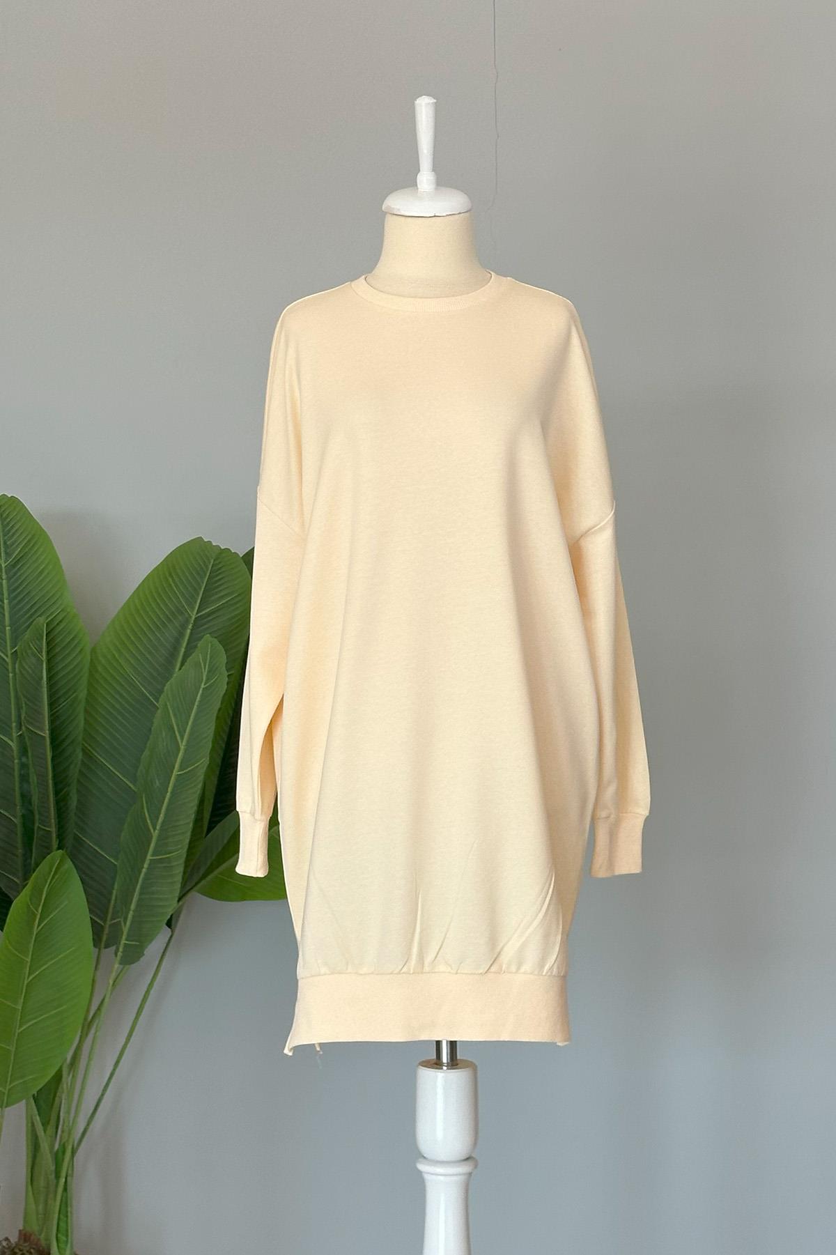 Soul Basic Sweat Tunik 30644 Açık Bej
