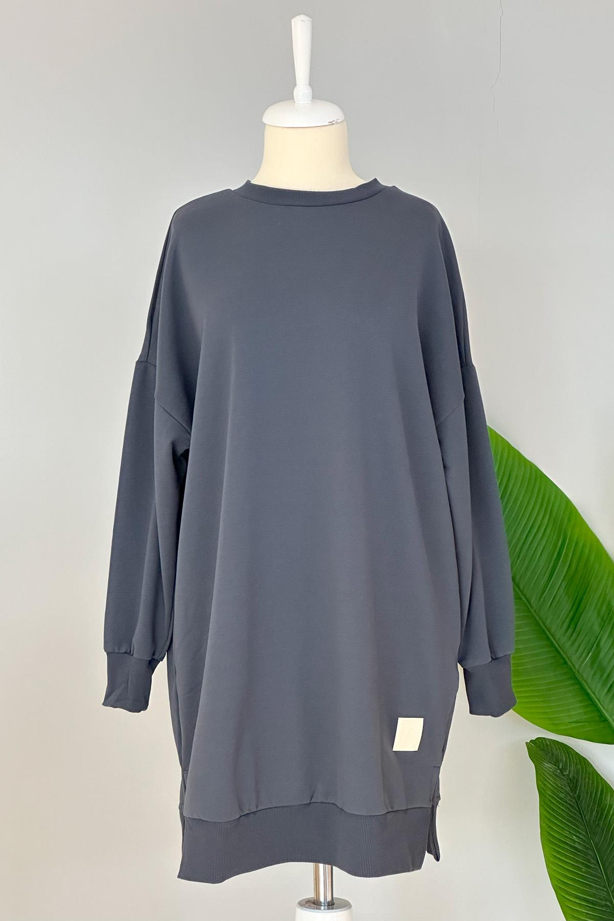 Soul Basic Sweat Tunik 30644 Füme