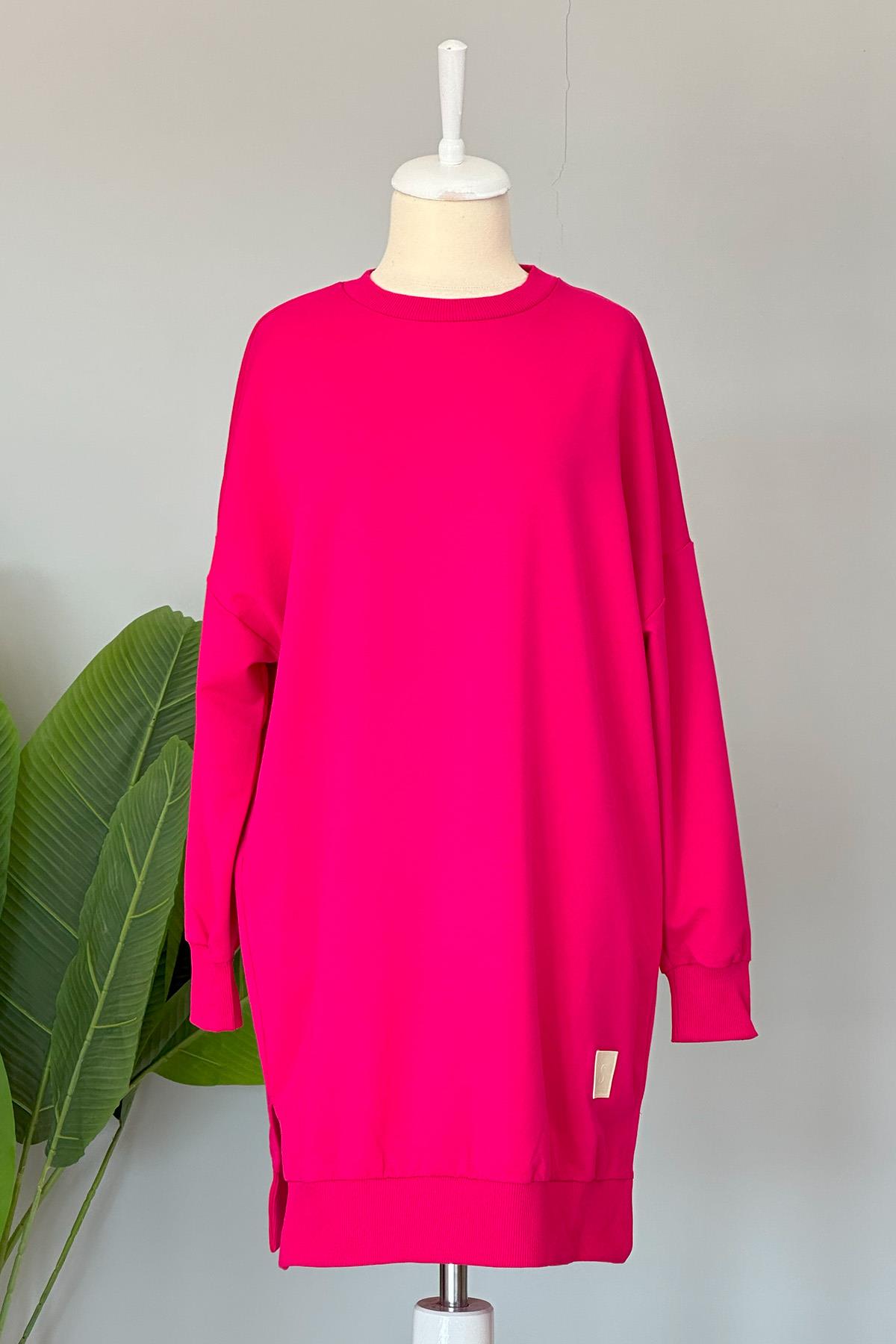 Soul Basic Sweat Tunik 30644 Fuşya