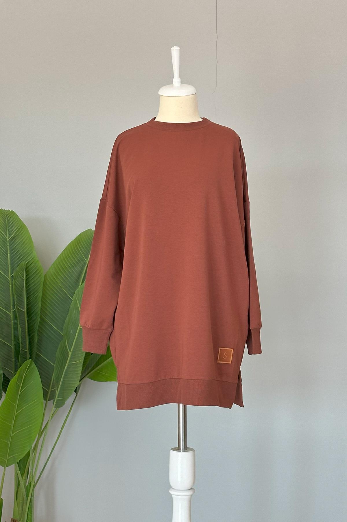 Soul Basic Sweat Tunik 30644 Kahverengi