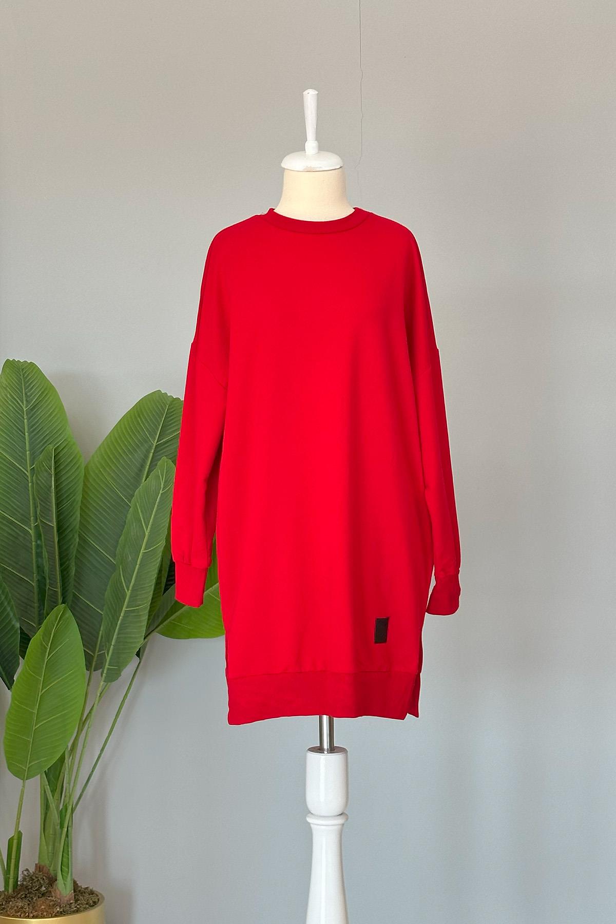 Soul Basic Sweat Tunik 30644 Kırmızı