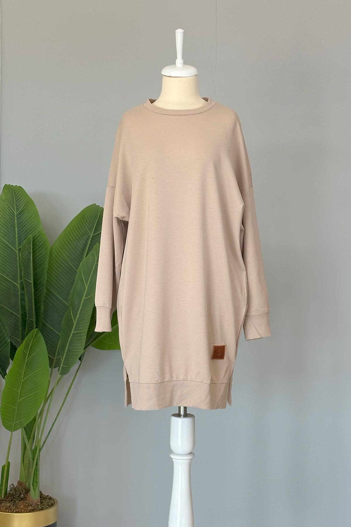 Soul Basic Sweat Tunik 30644 Koyu Bej