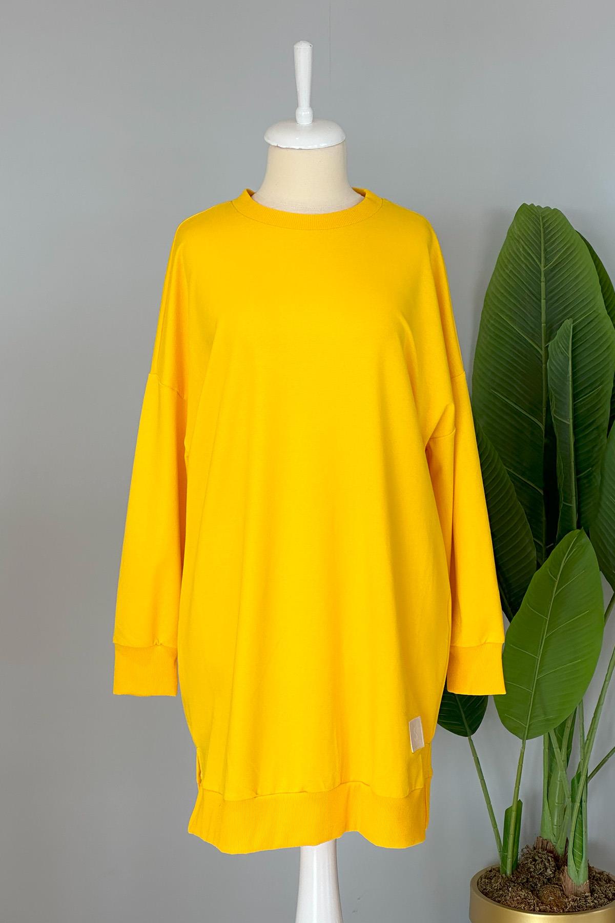 Soul Basic Sweat Tunik 30644 Sarı