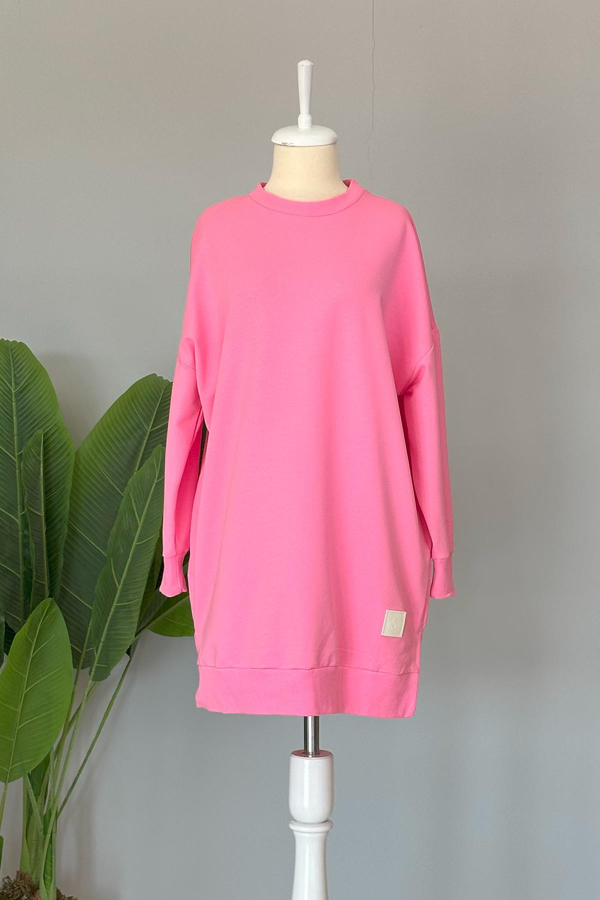 Soul Basic Sweat Tunik 30644 Toz Pembe
