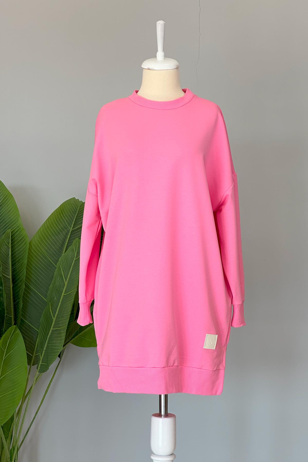 Soul Basic Sweat Tunik 30644 Toz Pembe