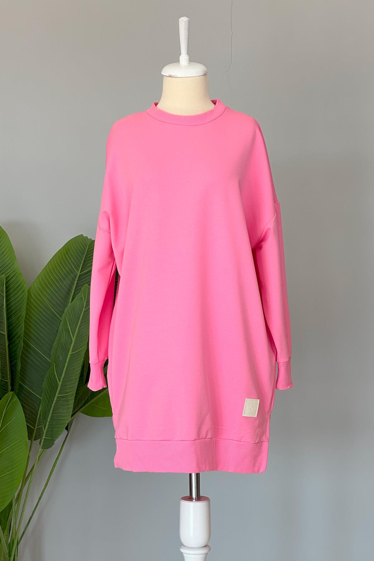 Soul Basic Sweat Tunik 30644 Toz Pembe