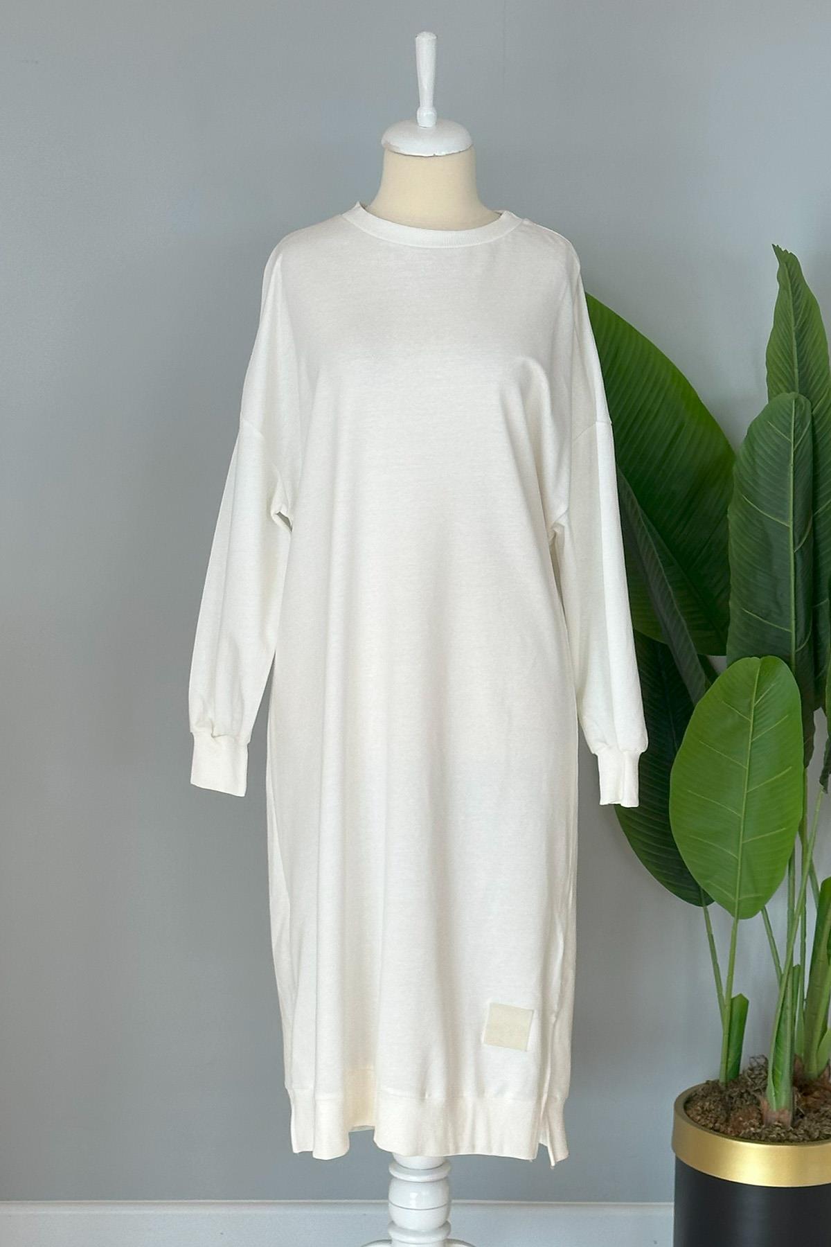 Soul Basic Uzun Sweat Tunik 30645 Ekru