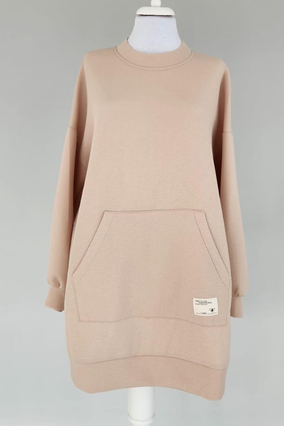 Standart Basic Sweatshırt Tunik 3120 Taş