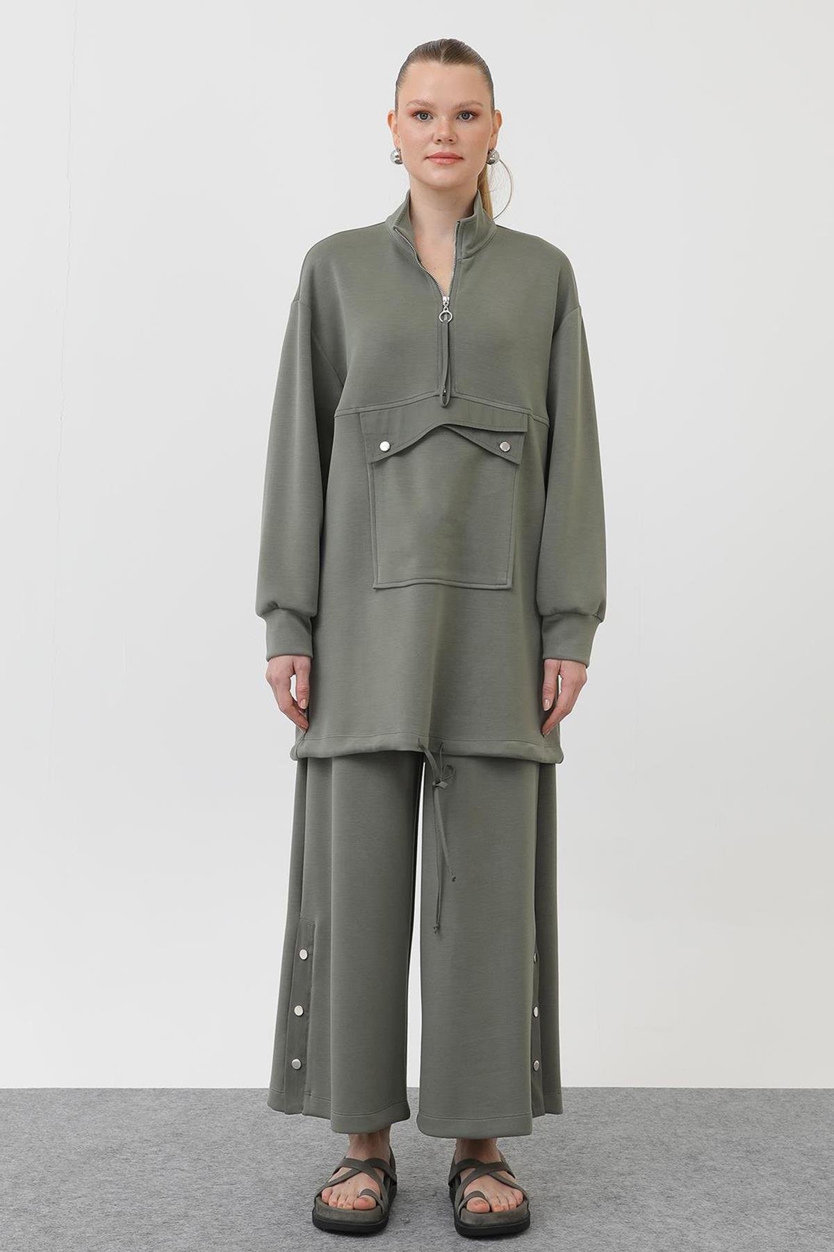 Sweat Pantolon Modal Takım 14299 Haki