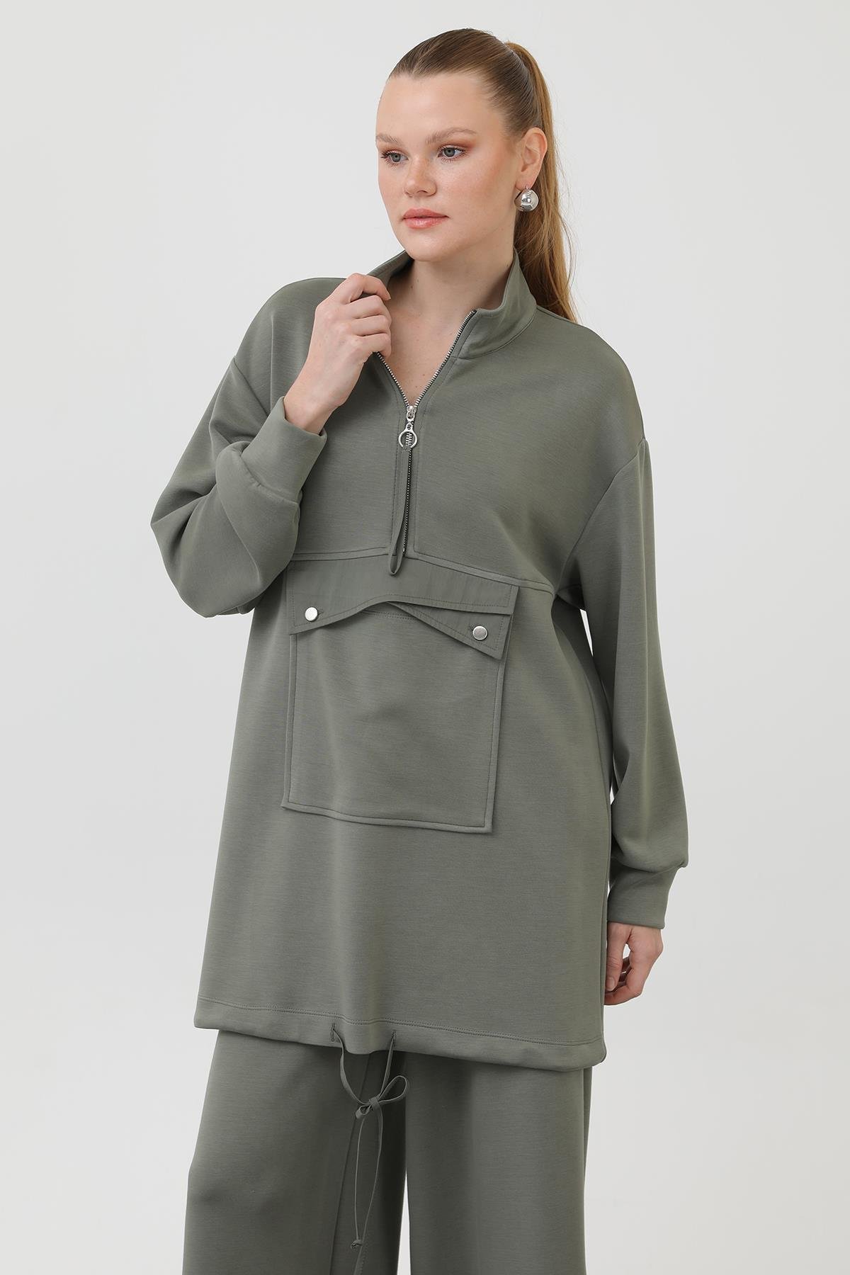 Sweat Pantolon Modal Takım 14299 Haki