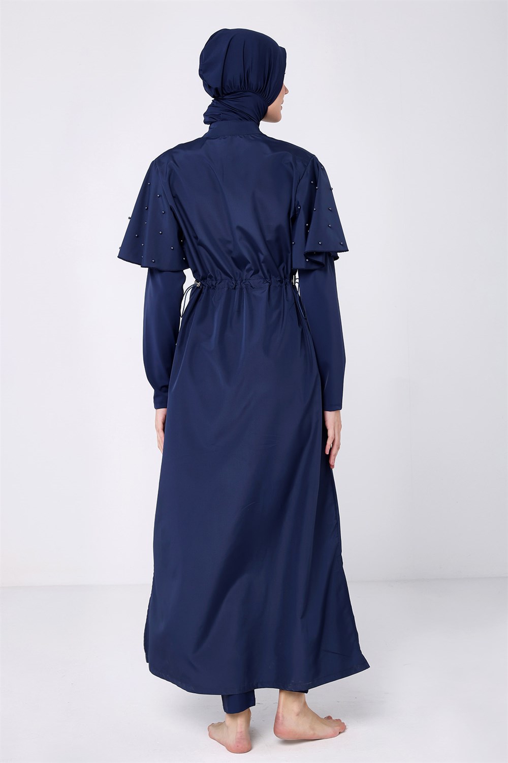 Tam Boy Tesettür Mayo İncili 2230 Koyu Lacivert Remsa Mayo