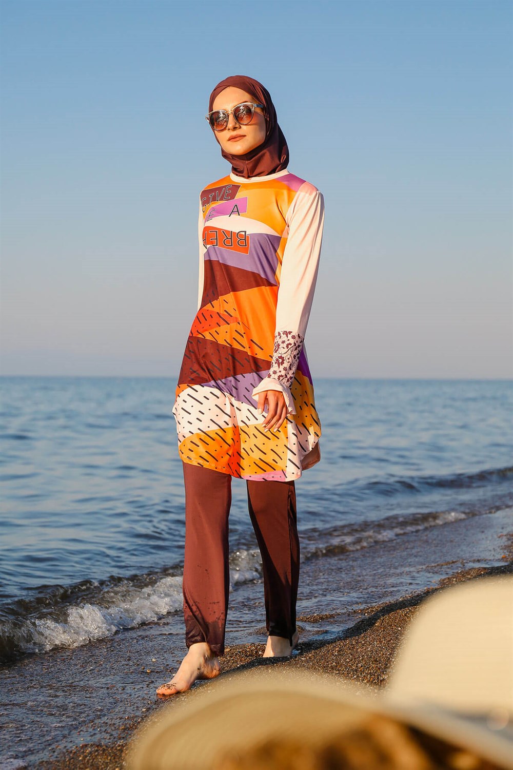 Tam Kapalı Mayo Kahverengi M2007-1841