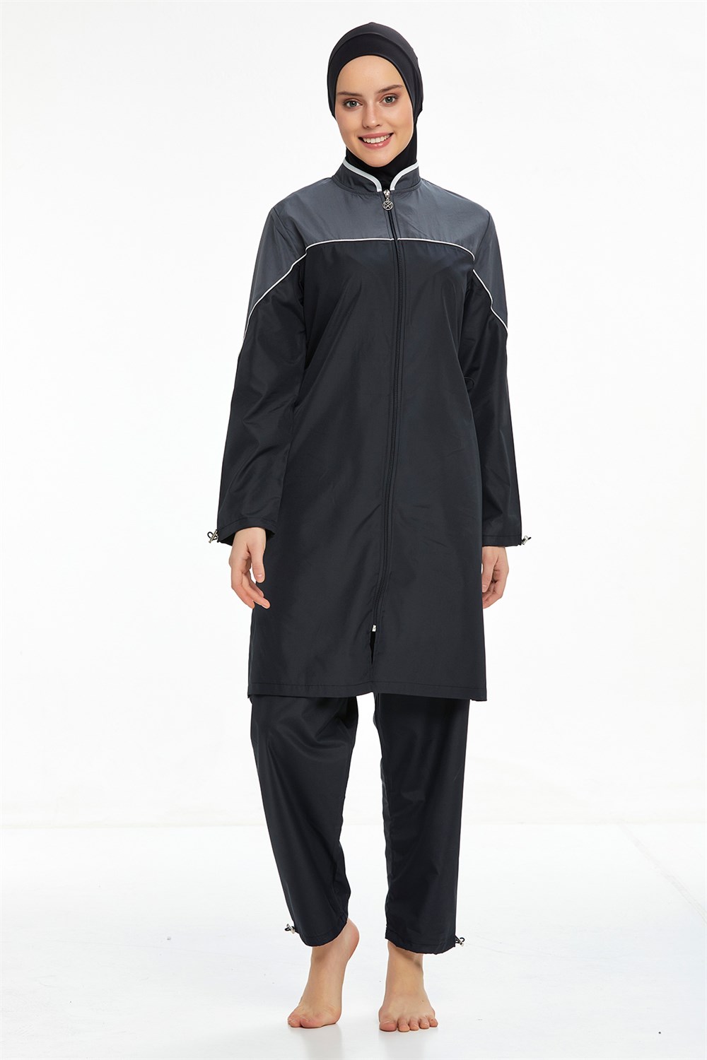 Tam Kapalı Tesettür Mayo 0552 Siyah Remsa Mayo