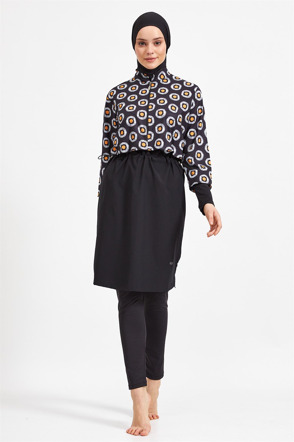 Tam Kapalı Tesettür Mayo 0556 Siyah Remsa Mayo