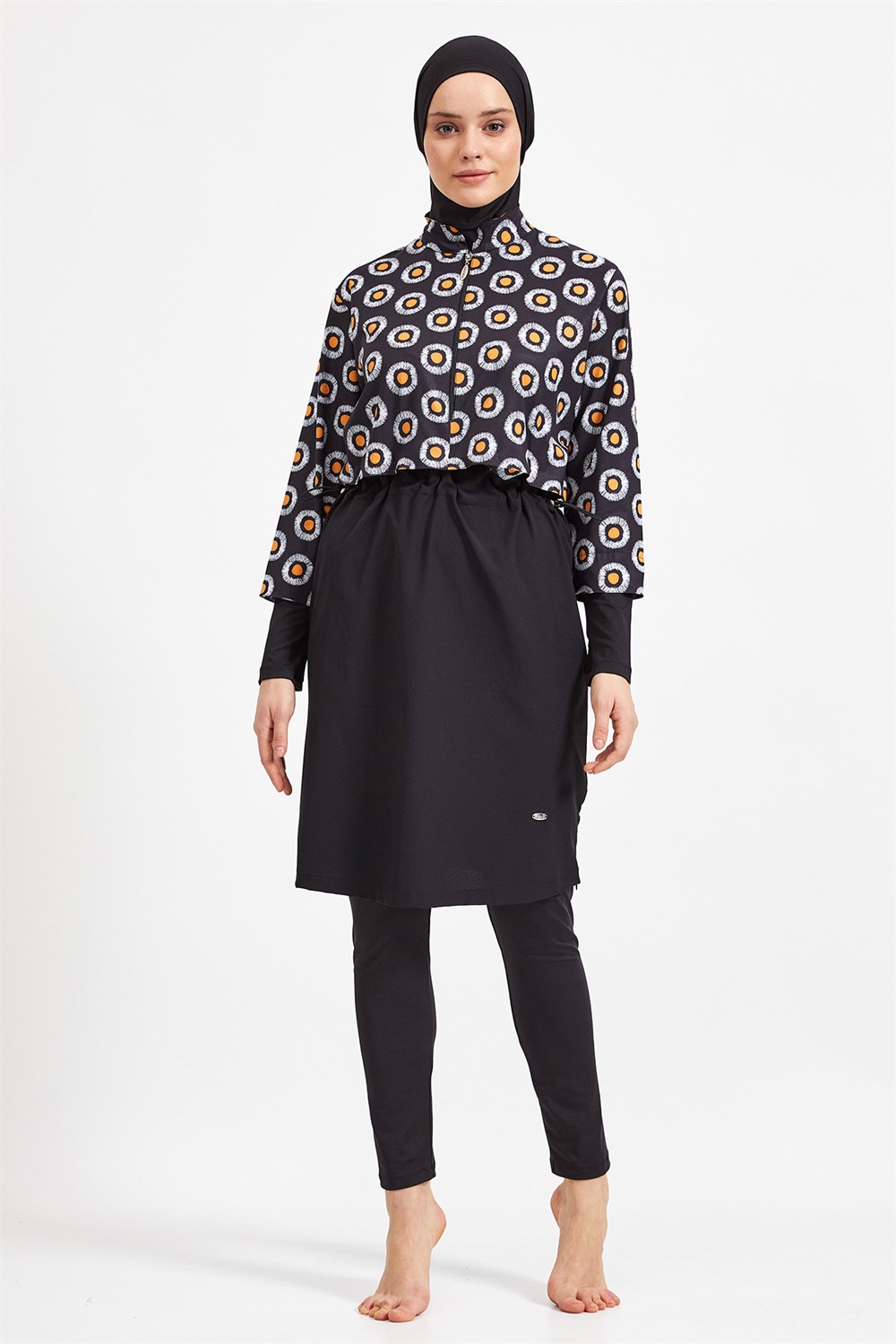 Tam Kapalı Tesettür Mayo 0556 Siyah Remsa Mayo