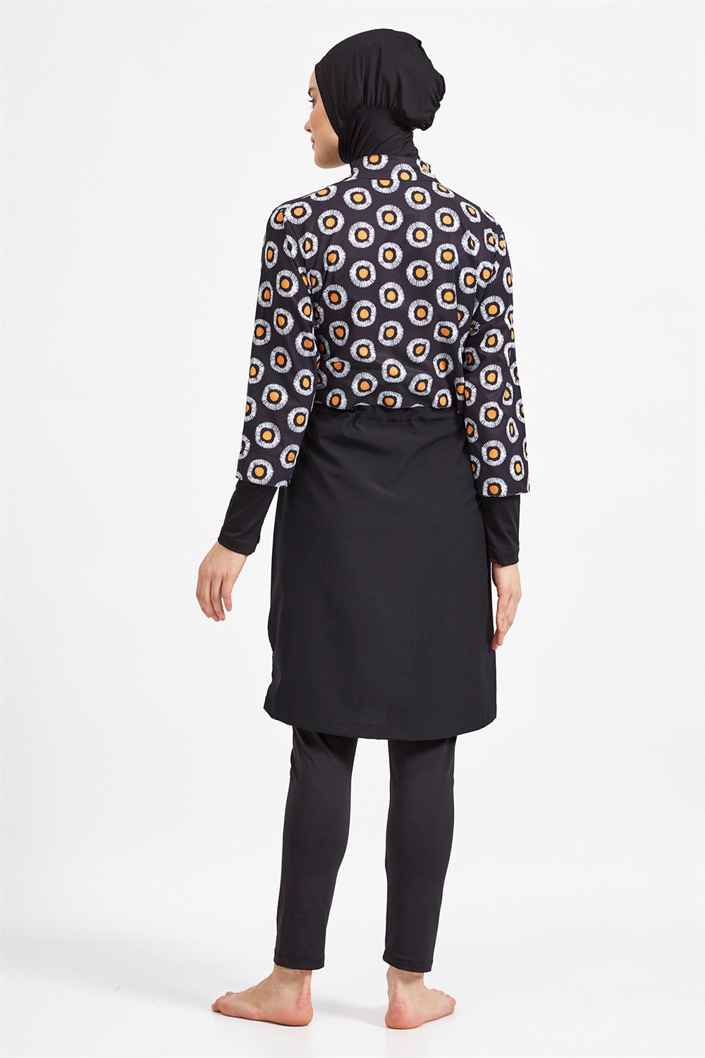 Tam Kapalı Tesettür Mayo 0556 Siyah Remsa Mayo