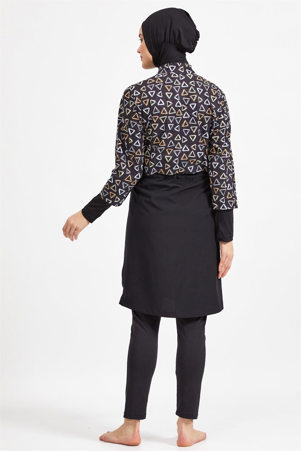 Tam Kapalı Tesettür Mayo 0557 Siyah Remsa Mayo
