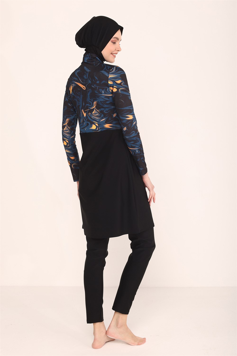 Tam Kapalı Tesettür Mayo 2102 Siyah Remsa Mayo