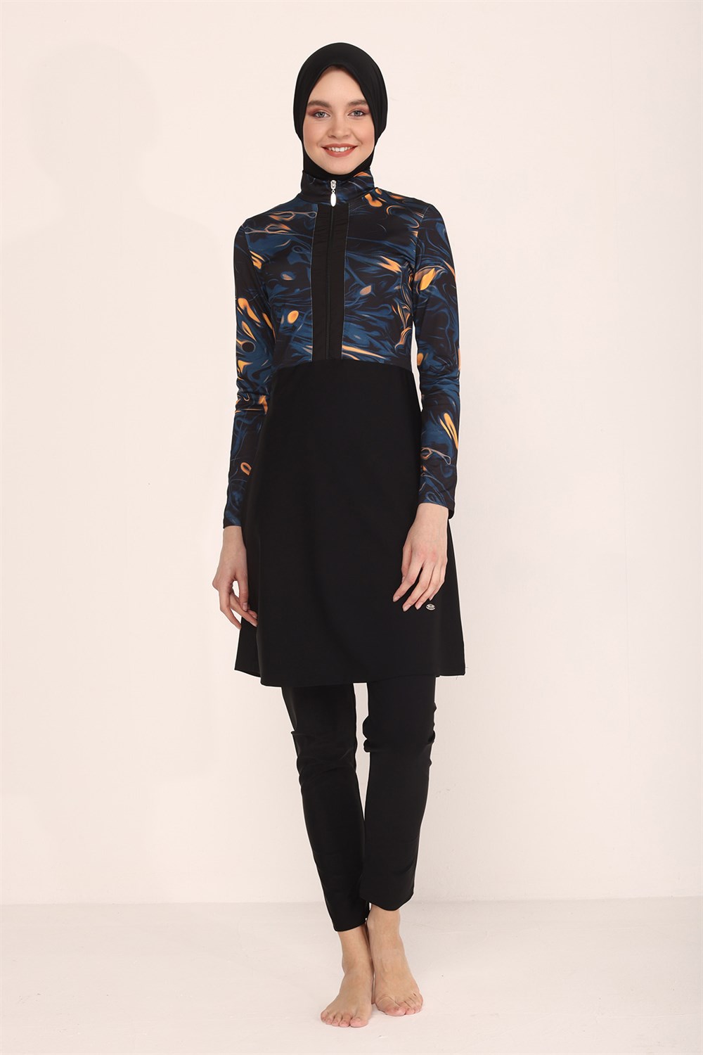 Tam Kapalı Tesettür Mayo 2102 Siyah Remsa Mayo