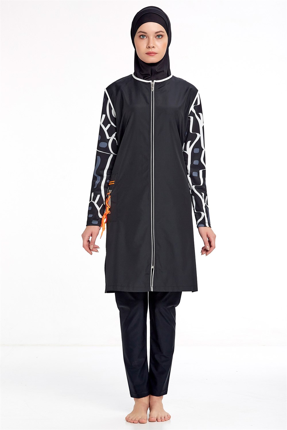 Tam Kapalı Tesettür Mayo 2213 Siyah Remsa Mayo