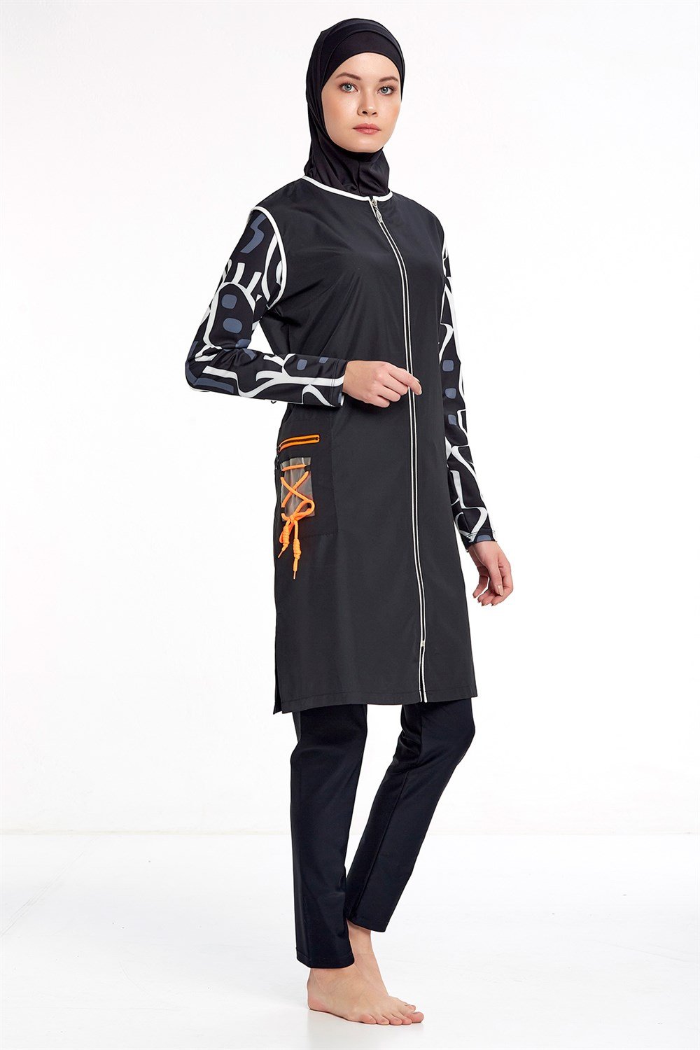 Tam Kapalı Tesettür Mayo 2213 Siyah Remsa Mayo