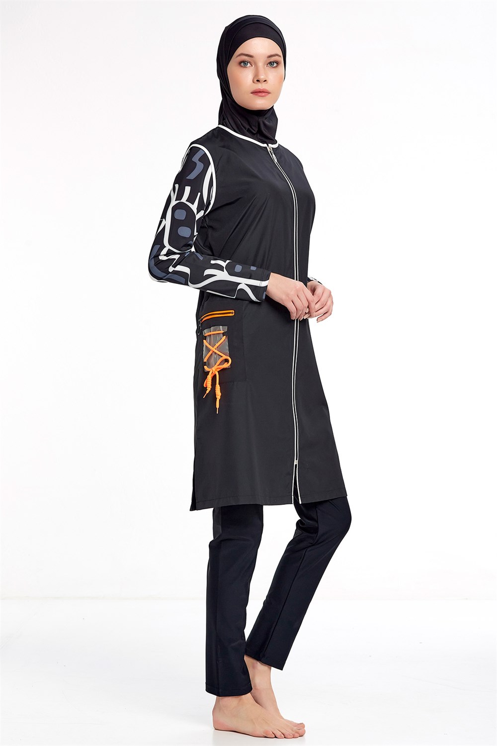 Tam Kapalı Tesettür Mayo 2213 Siyah Remsa Mayo