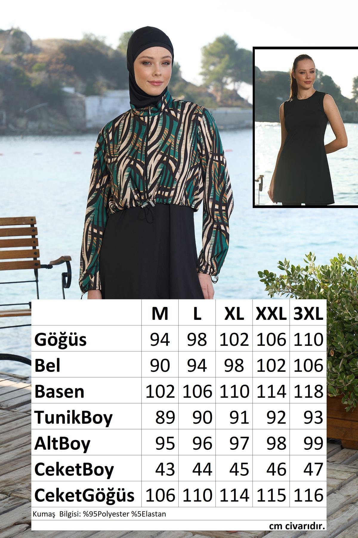 Tam Kapalı Tesettür Mayo 25972 Siyah