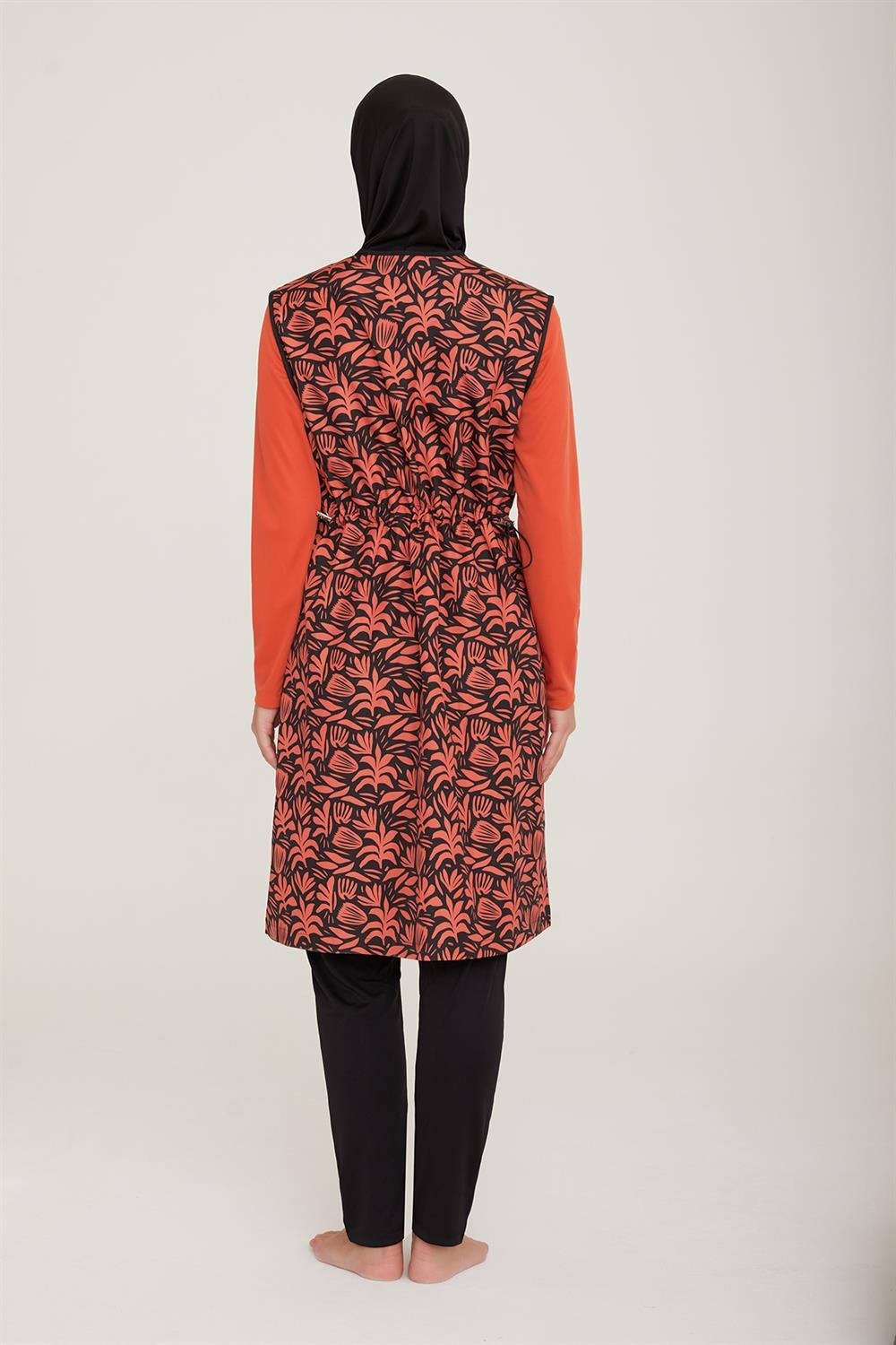 Tam Kapalı Tesettür Mayo Aren 1 9042 Siyah Remsa Mayo