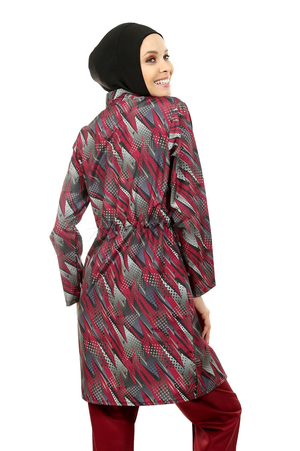 Tam Kapalı Tesettür Mayo Bordo Yasemin