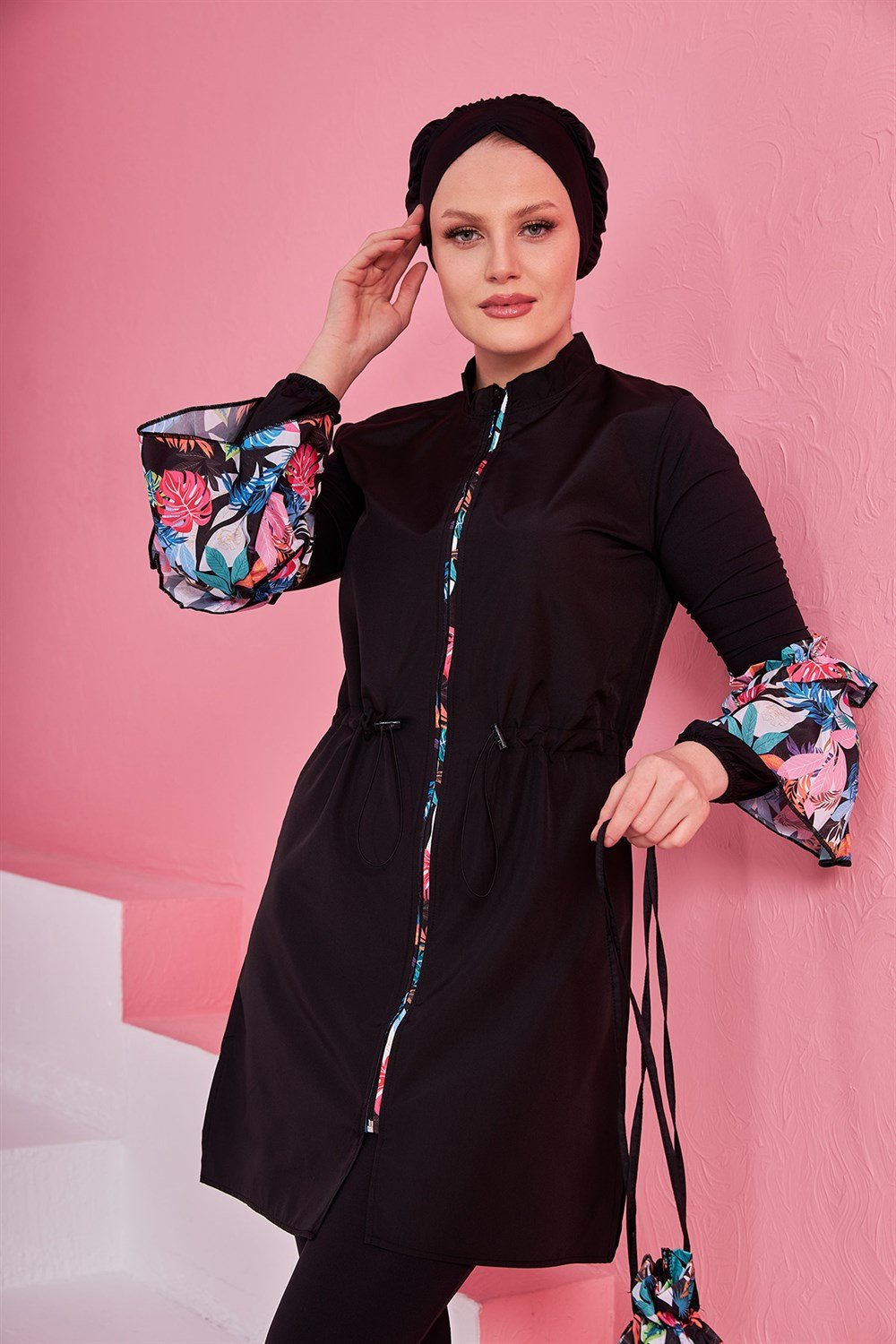 Tam Kapalı Tesettür Mayo Büşra Renkli 2230R