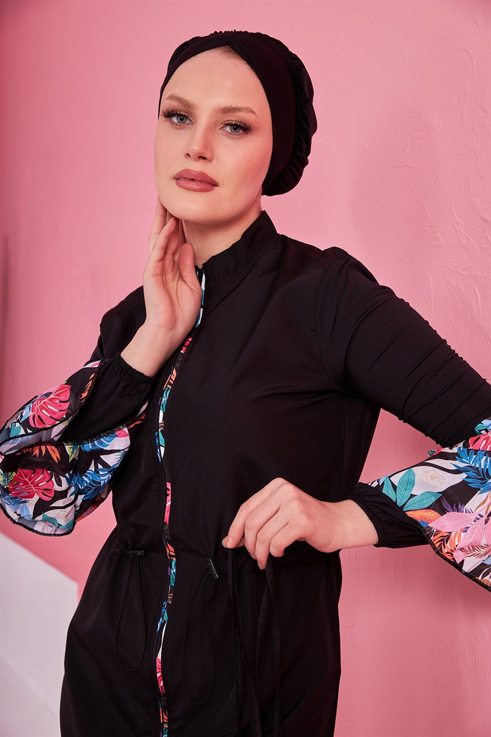 Tam Kapalı Tesettür Mayo Büşra Renkli 2230R