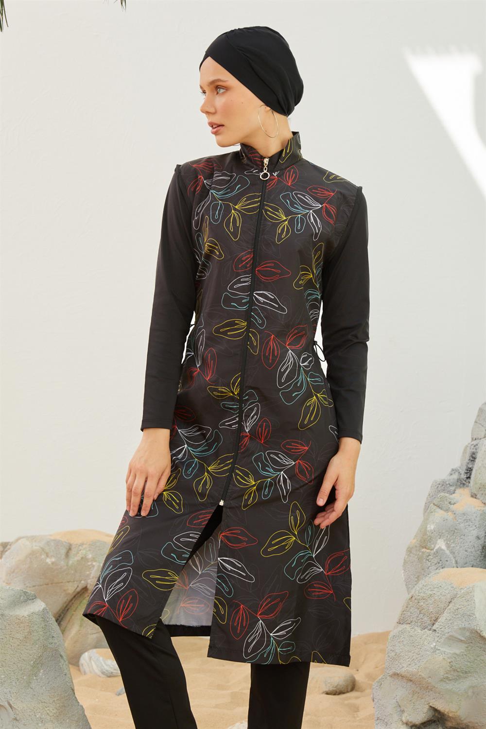 Tam Kapalı Tesettür Mayo Deniz Mayosu TD223-001