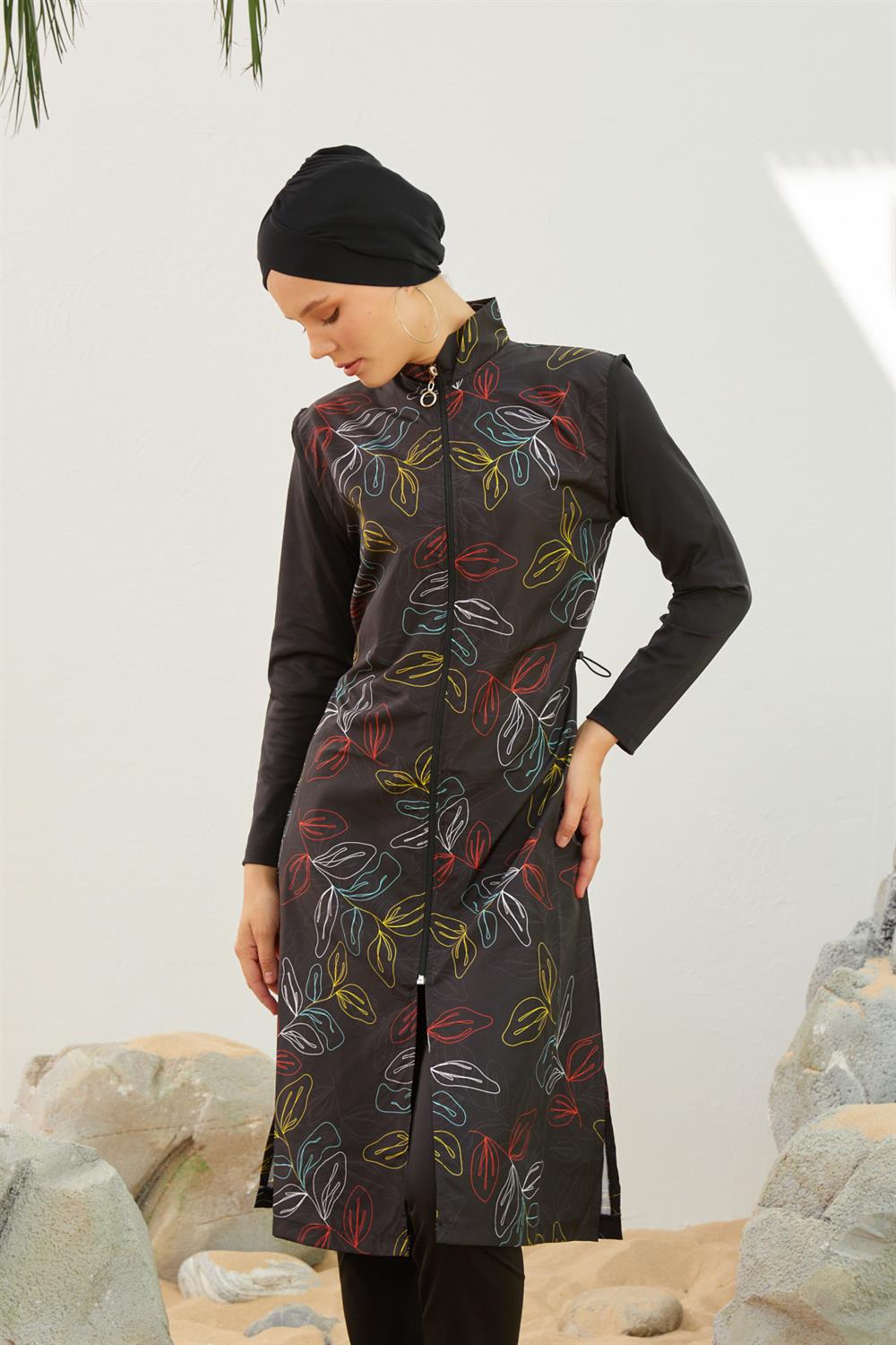 Tam Kapalı Tesettür Mayo Deniz Mayosu TD223-001