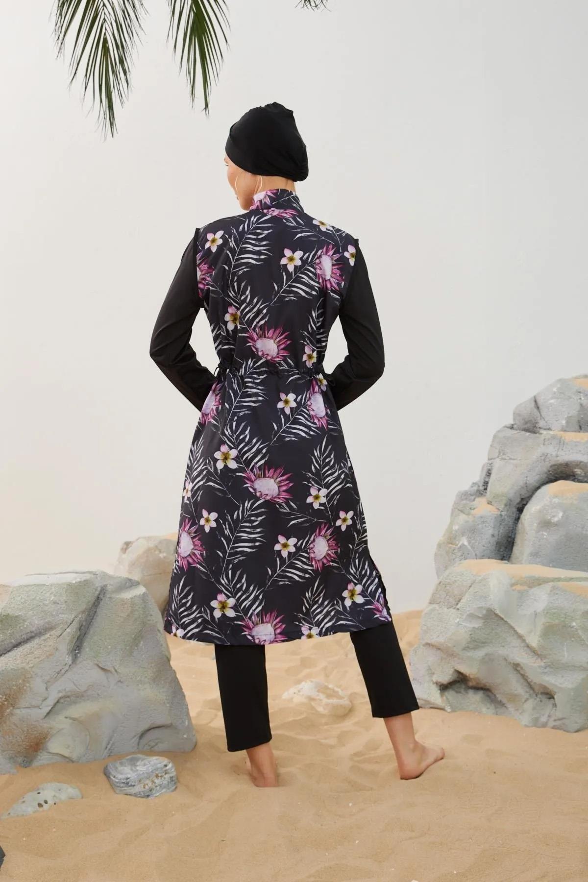 Tam Kapalı Tesettür Mayo Deniz Mayosu TDD23-401