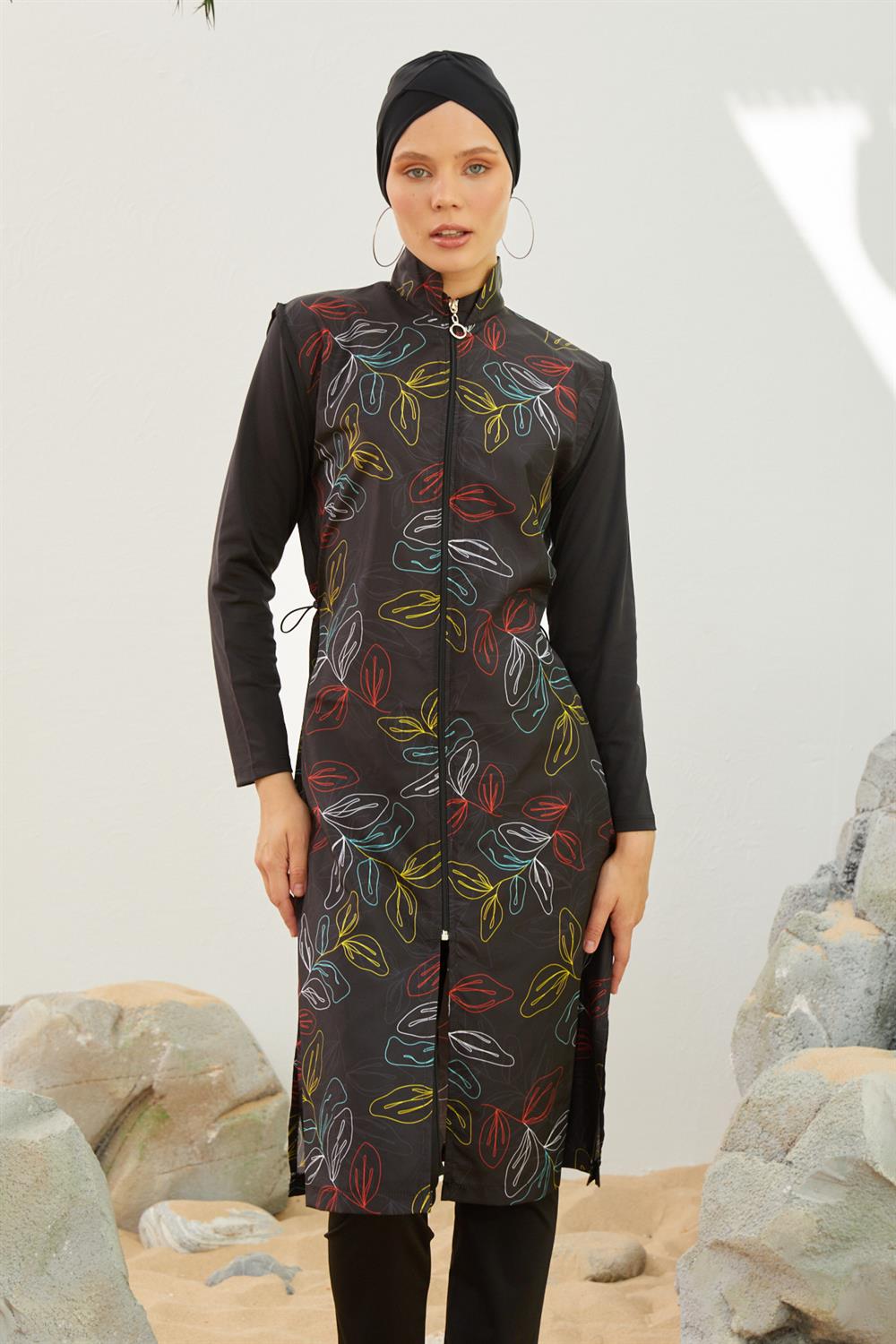 Tam Kapalı Tesettür Mayo Deniz Mayosu TD223-001