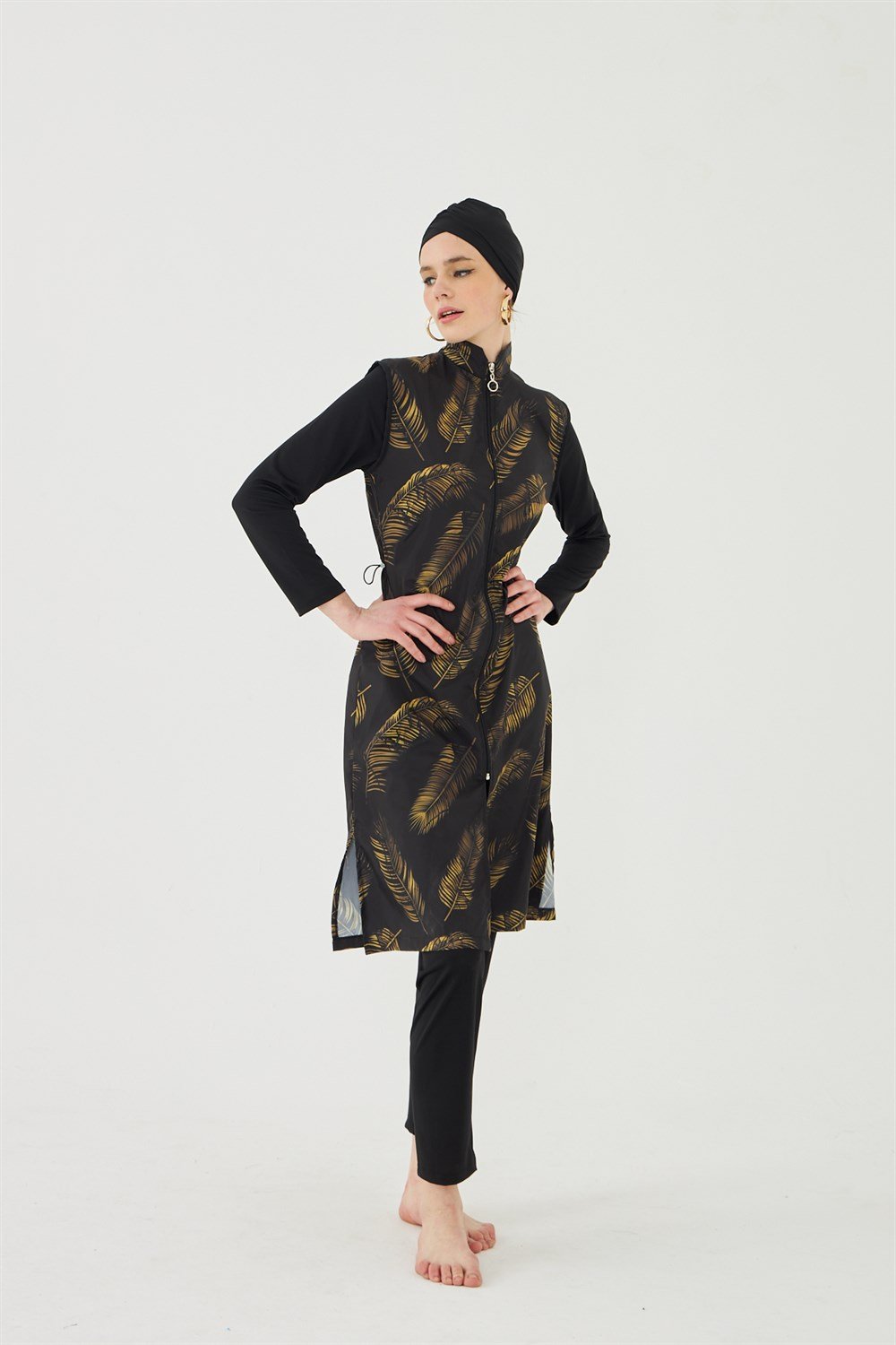 Tam Kapalı Tesettür Mayo Deniz Mayosu TD703-10