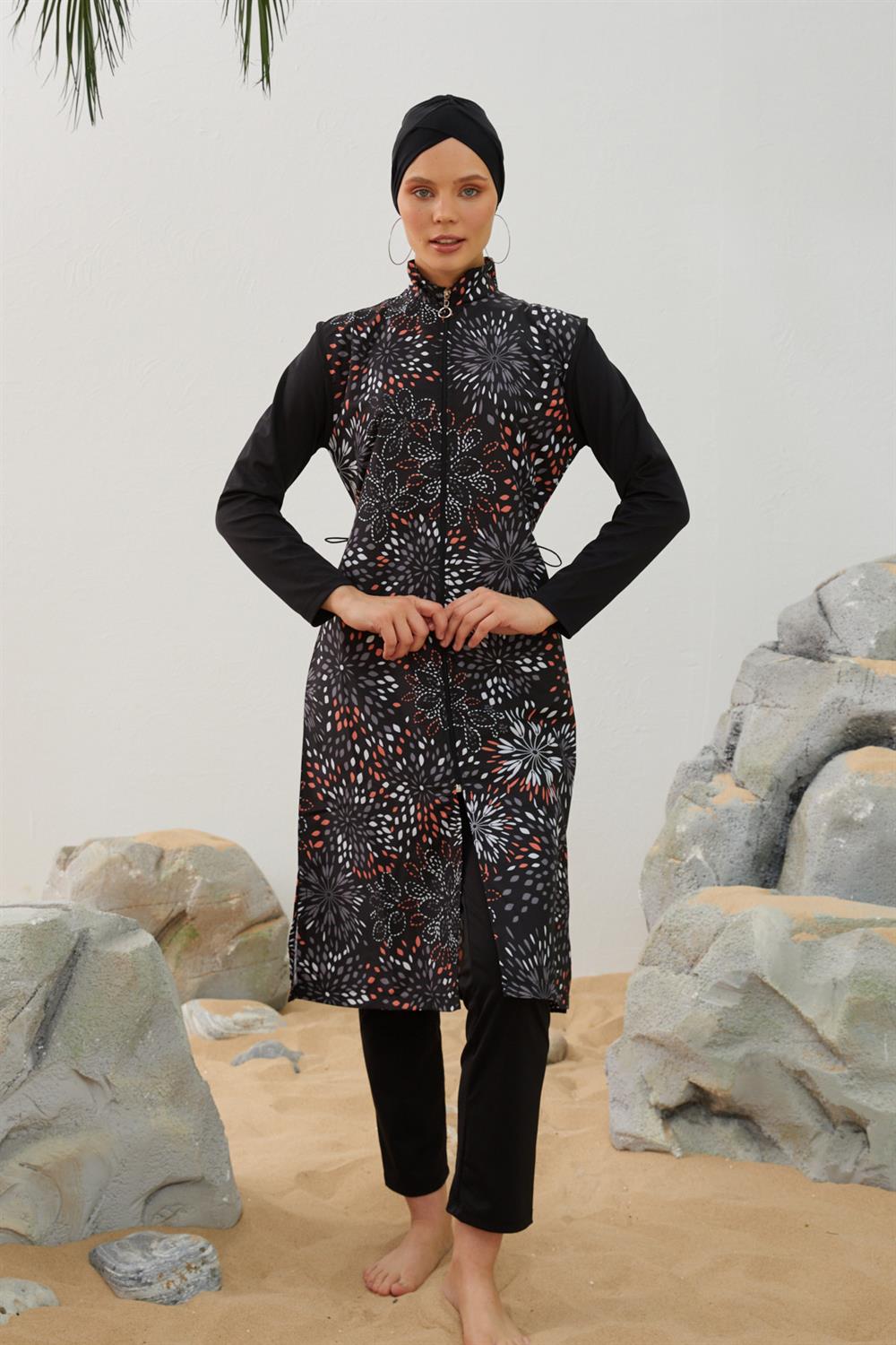 Tam Kapalı Tesettür Mayo Deniz Mayosu TD223-020