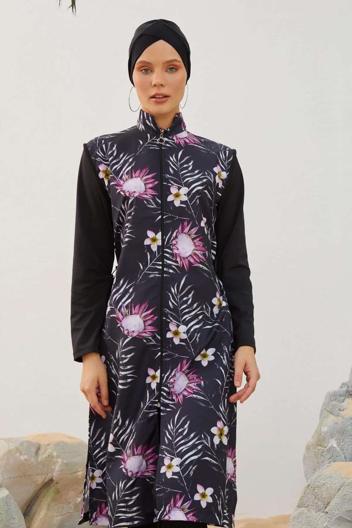 Tam Kapalı Tesettür Mayo Deniz Mayosu TDD23-401