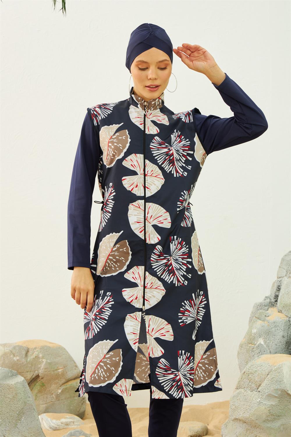 Tam Kapalı Tesettür Mayo Deniz Mayosu TD223-501