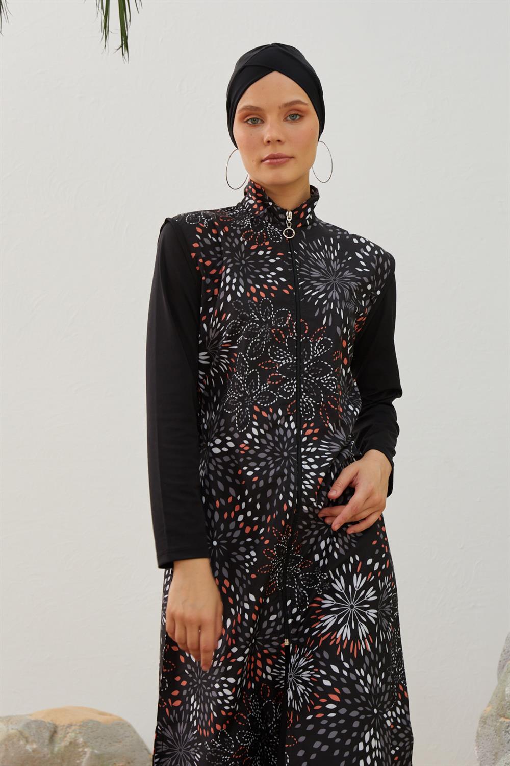 Tam Kapalı Tesettür Mayo Deniz Mayosu TD223-020