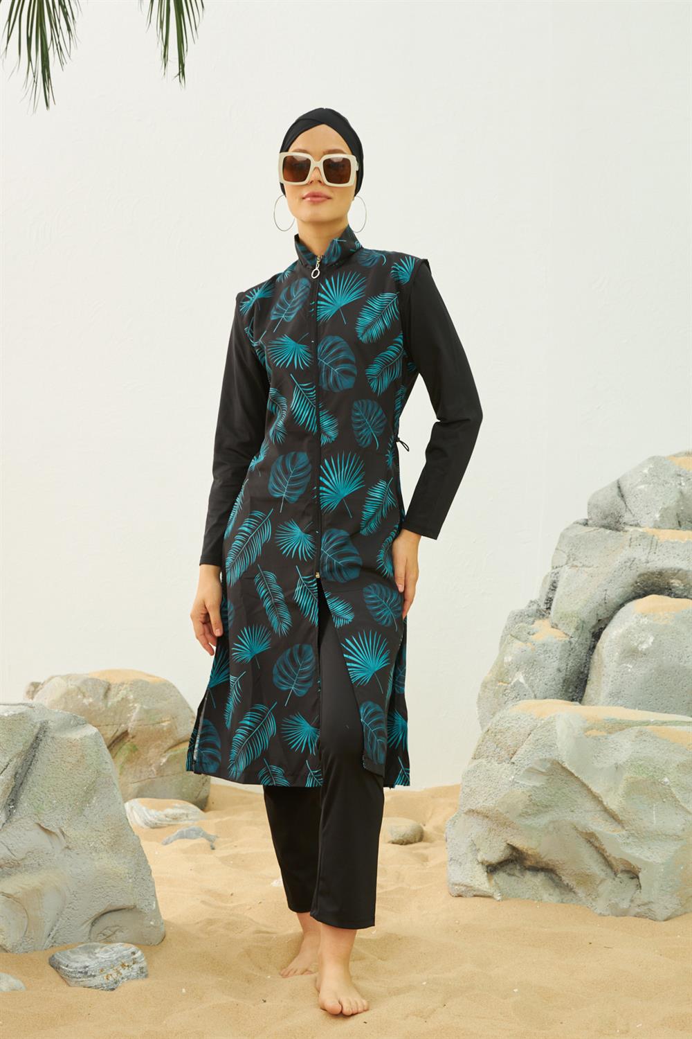 Tam Kapalı Tesettür Mayo Deniz Mayosu TD223-030