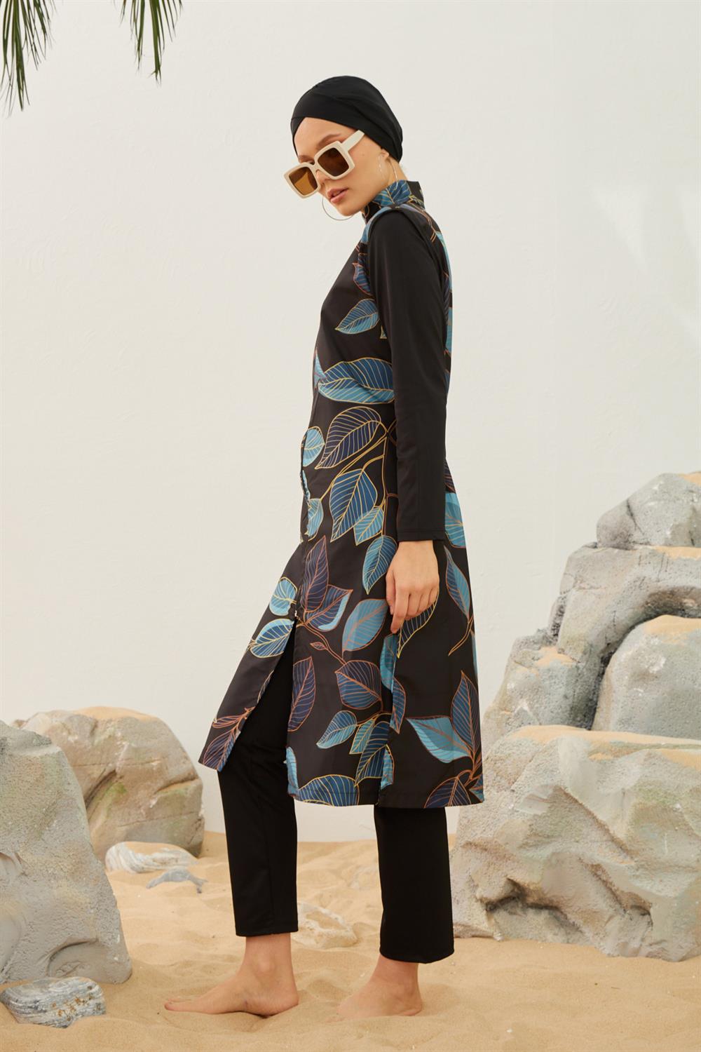 Tam Kapalı Tesettür Mayo Deniz Mayosu TD223-050