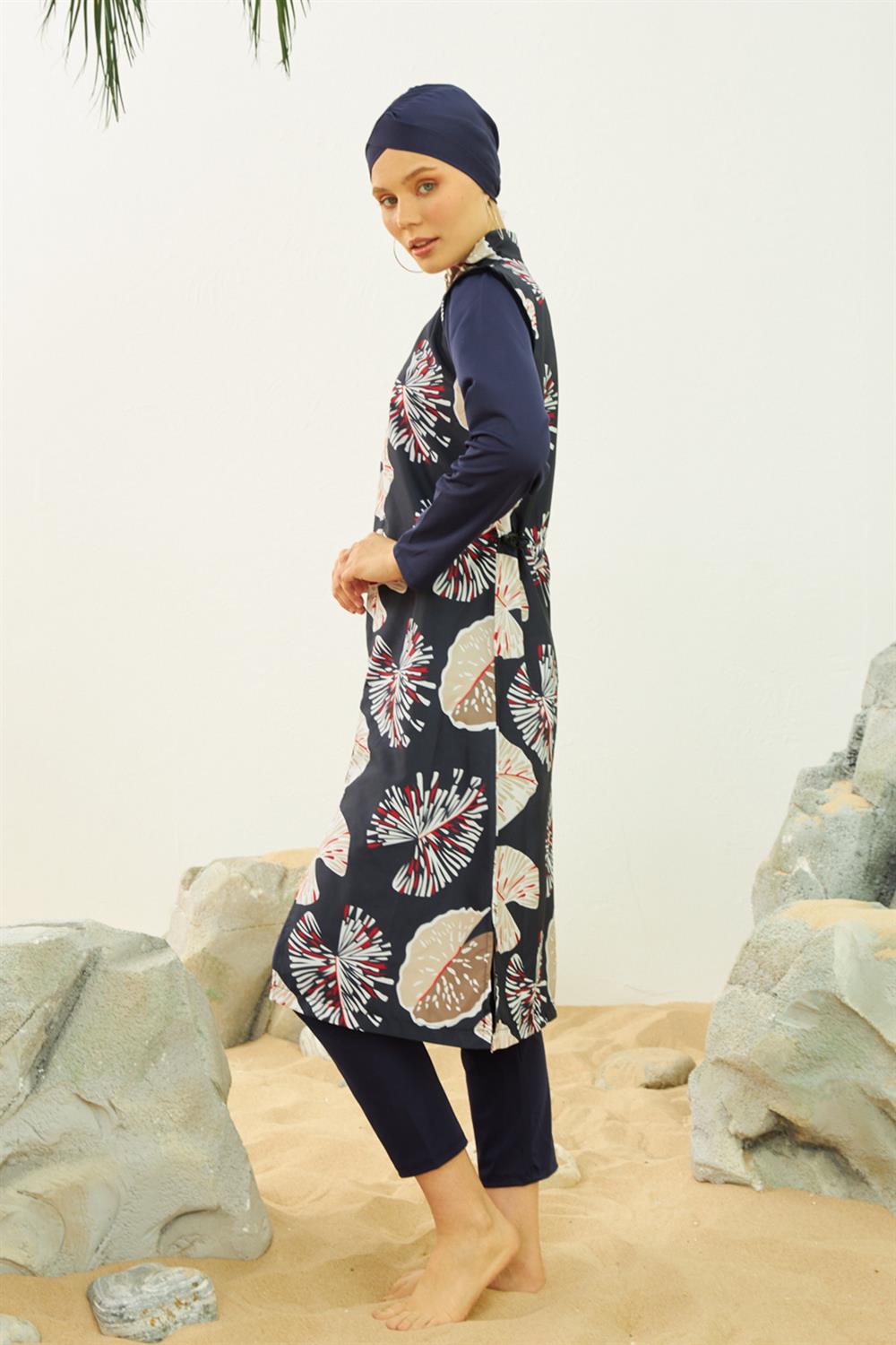 Tam Kapalı Tesettür Mayo Deniz Mayosu TD223-501