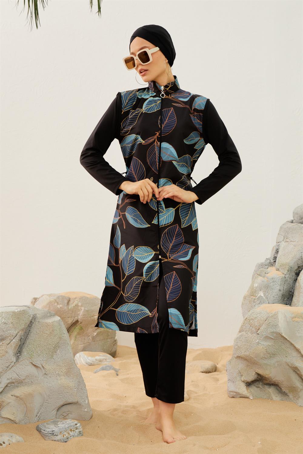 Tam Kapalı Tesettür Mayo Deniz Mayosu TD223-050