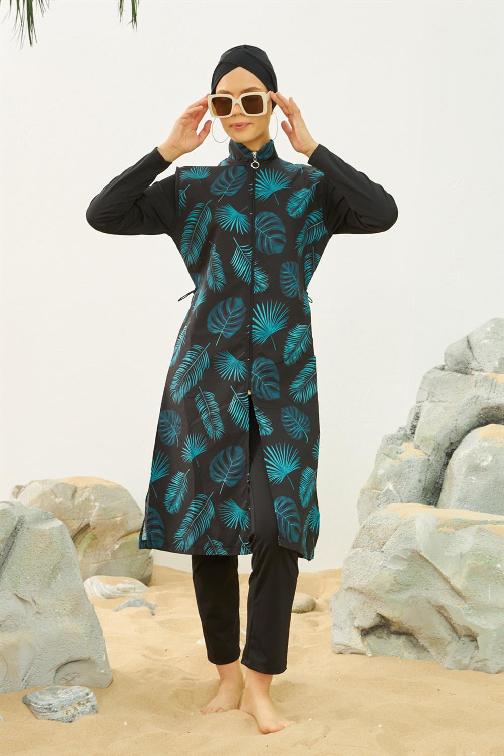 Tam Kapalı Tesettür Mayo Deniz Mayosu TD223-030