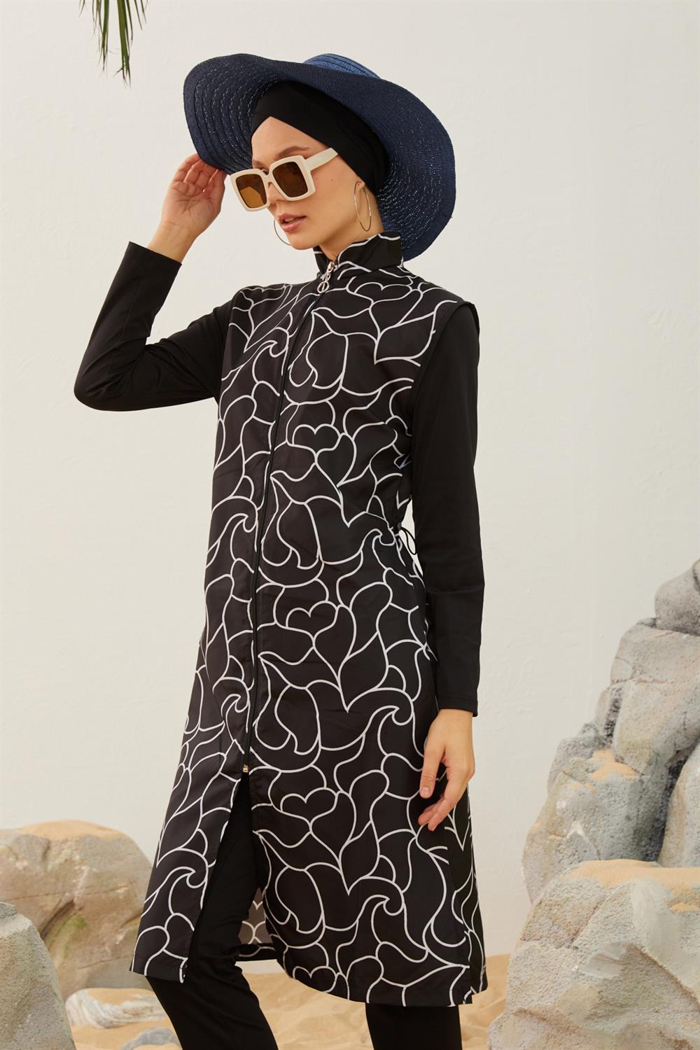 Tam Kapalı Tesettür Mayo Deniz Mayosu TD223-015