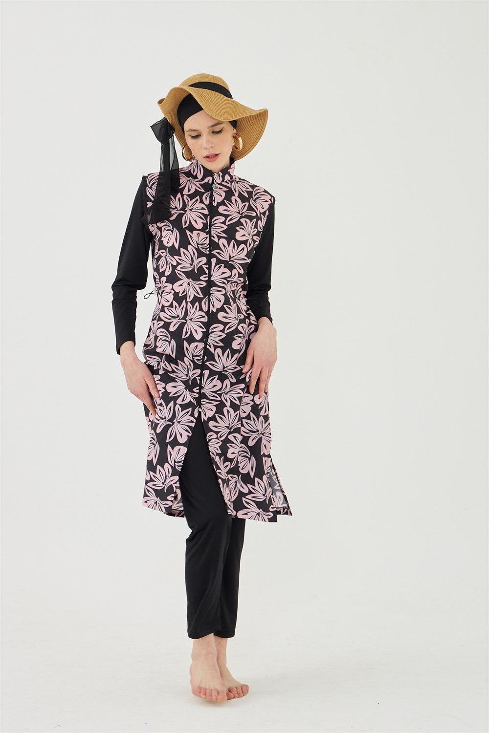 Tam Kapalı Tesettür Mayo Deniz Mayosu TD703/99